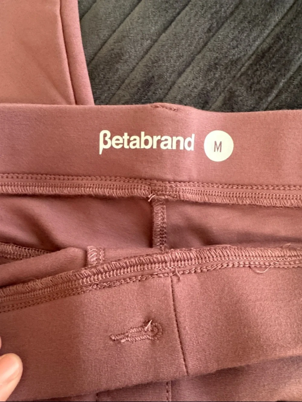 Betabrand Stretch Pants in Dusty Rose - Picture 2 of 4